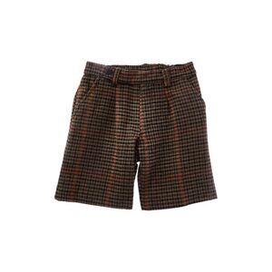 Pepa London Girls  Houndstooth Wool-Blend Short, Green